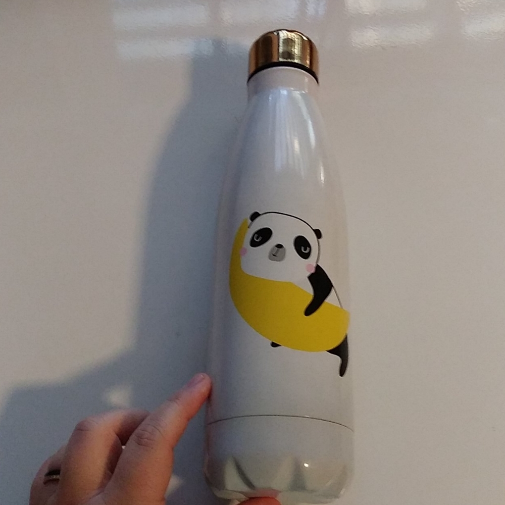 Metal panda water bottle